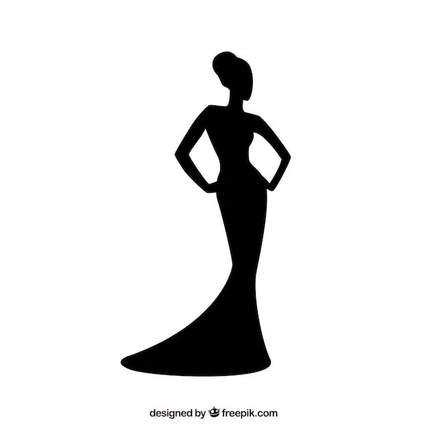 Silueta de mujer con vestido elegante | Descargar Vectores gratis Silueta de mujer con vestido elegante | Descargar Vectores gratis