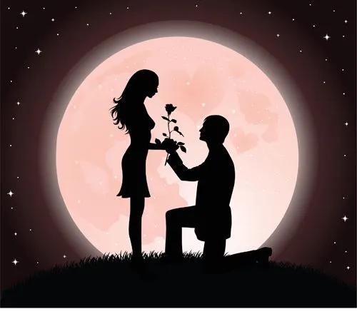 Siluetas de parejas de enamorados - Imagui