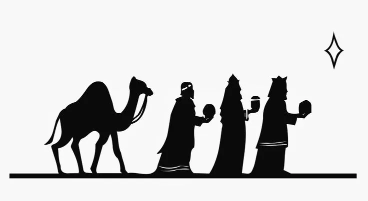 Silueta de Reyes Magos para pintar en cojines o manteles ...