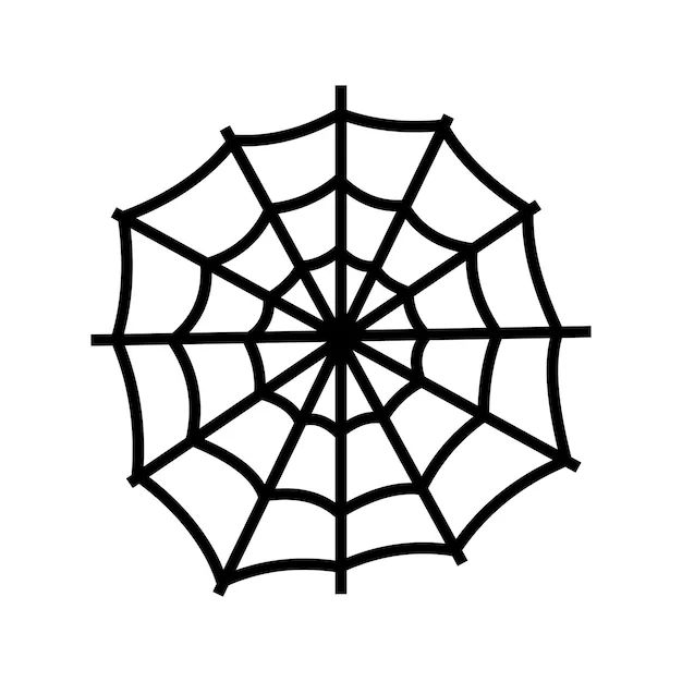 Silueta de telaraña aislada sobre fondo blanco silueta de halloween telaraña  negra para cricut | Vector Premium