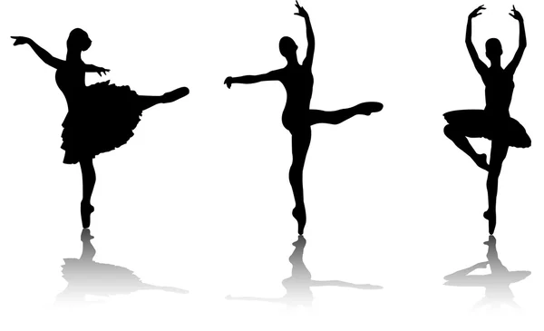 Siluetas de bailarinas de ballet — Vector stock © nebojsa78 #1982391