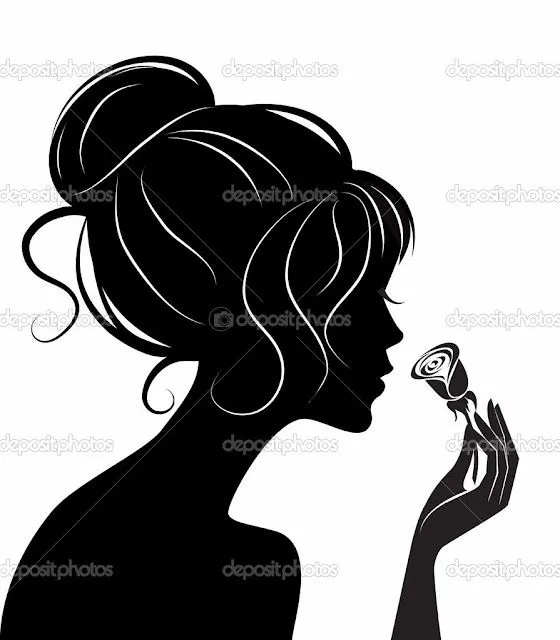 Siluetas de caras de chicas. | Ideas y material gratis para ...