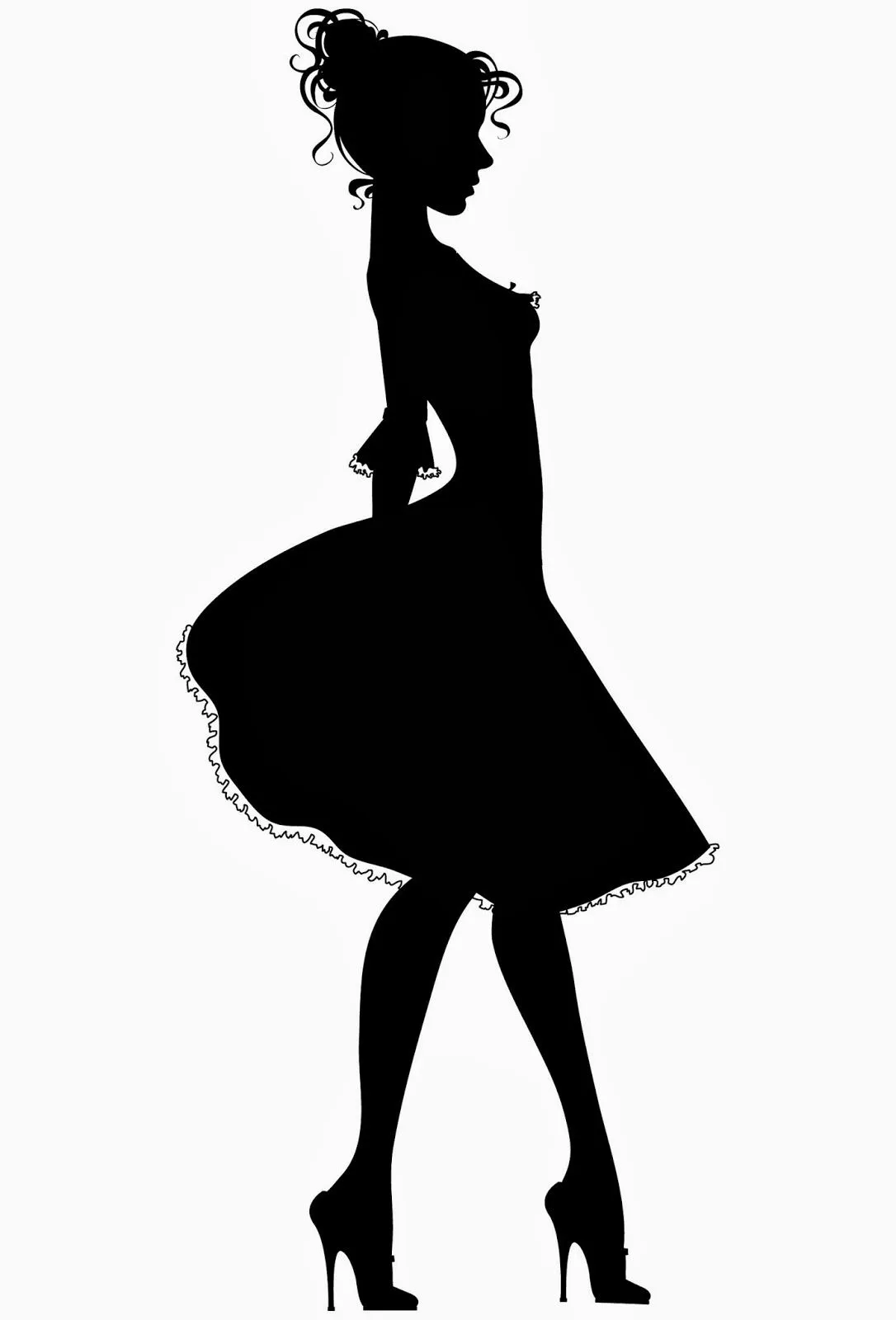 Siluetas de chicas. - Ideas y material gratis para fiestas y ... Siluetas de chicas. - Ideas y material gratis para fiestas y ...