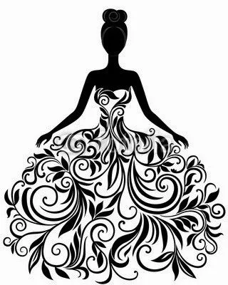Siluetas de chicas. | Ideas y material gratis para fiestas y ... Siluetas de chicas. | Ideas y material gratis para fiestas y ...