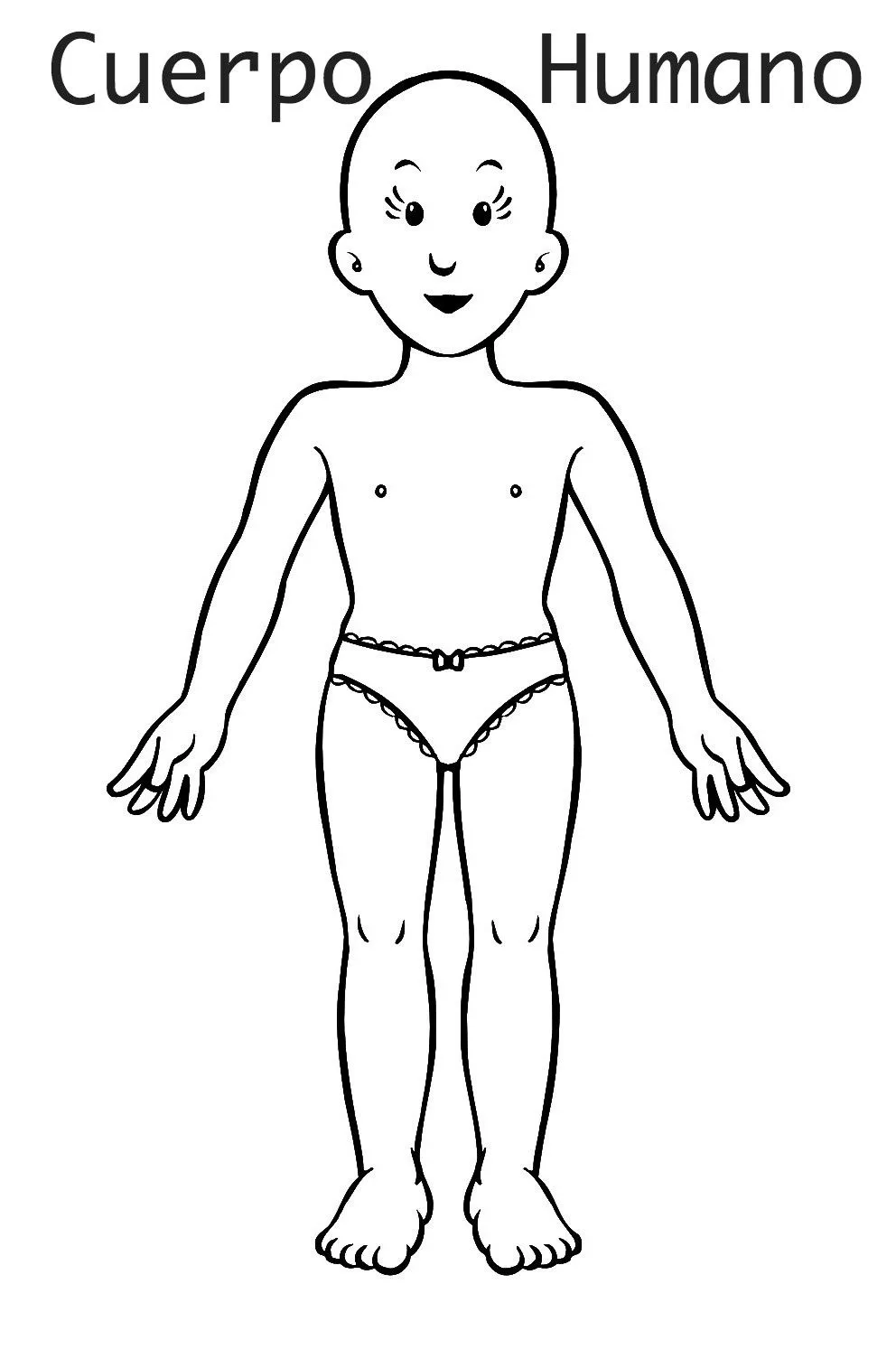 Siluetas del cuerpo humano para colorear para niños - Imagui