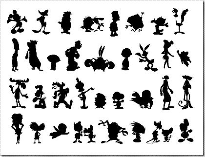 Siluetas de dibujos animados | CosasSencillas.Com