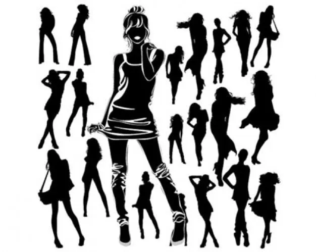 siluetas femeninas paquete de vectores | Descargar Vectores gratis siluetas femeninas paquete de vectores | Descargar Vectores gratis