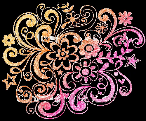 Siluetas Con flores de colores PNG by YesSeniiaA on DeviantArt