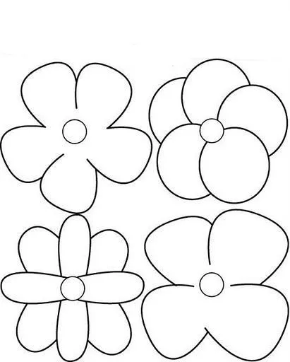 Siluetas de flores para imprimir gratis - Imagui