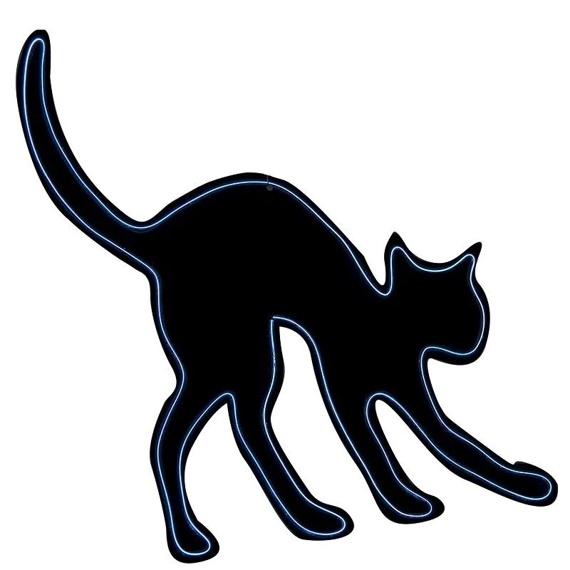 Siluetas Gato Neon