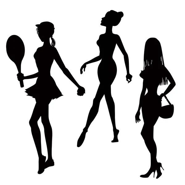 siluetas de tres mujeres — Imagen de stock #1320322. siluetas de tres mujeres — Imagen de stock #1320322.