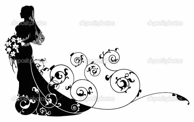 Siluetas de Novias. | Ideas y material gratis para fiestas y ...