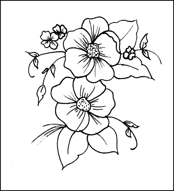 dibujos-de-flores-para-imprimir-y-pintar6.gif | SILUETAS | Pinterest