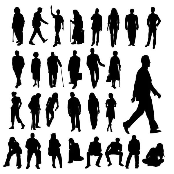 Muchas siluetas — Vector stock © cingisiz #5834242 Muchas siluetas — Vector stock © cingisiz #5834242