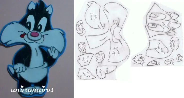 Bugs Bunny (baby) y moldes | Proyectos que debo intentar | Pinterest
