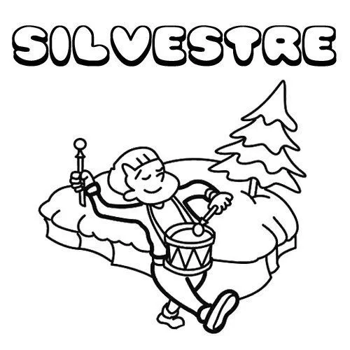Silvestre. Nombres de Navidad para colorear. - Nombres navideños ...