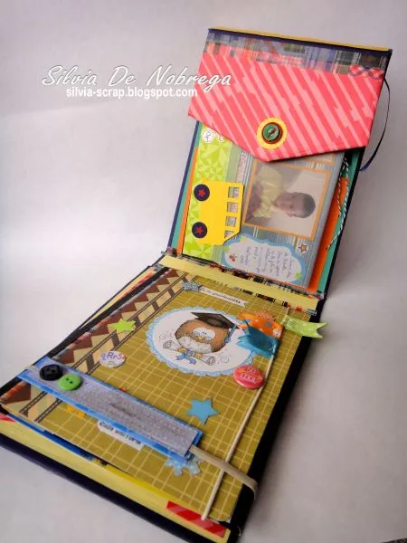 Silvia Scrap: Mini Album en forma de Mochila... Recuerdos escolares Silvia Scrap: Mini Album en forma de Mochila... Recuerdos escolares