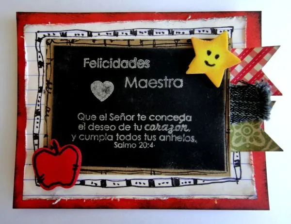 Silvia Scrap: Tarjeta para el día del maestro