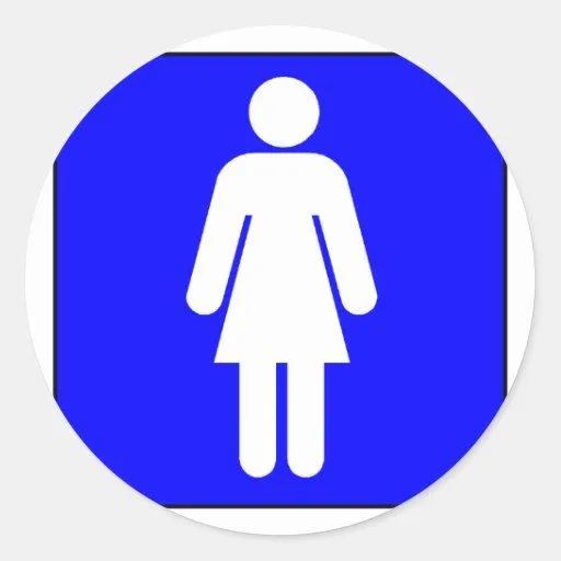 Símbolo de la mujer etiqueta redonda | Zazzle