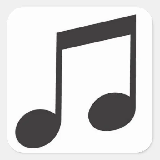 Símbolo de música pegatina cuadrada | Zazzle Símbolo de música pegatina cuadrada | Zazzle