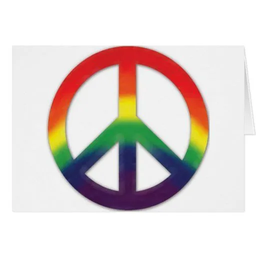 Símbolo de paz en colores del arco iris felicitacion | Zazzle Símbolo de paz en colores del arco iris felicitacion | Zazzle