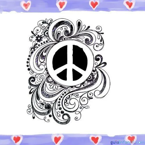 Símbolo de la paz. Imagen para pintar con niños - Dibujos de la ...