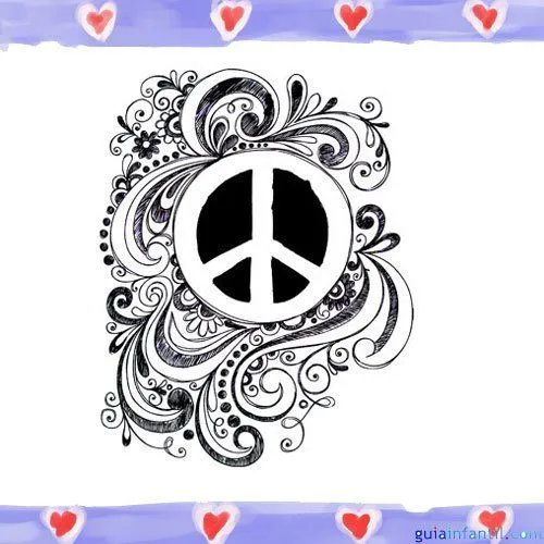 Símbolo de la paz. Imagen para pintar con niños - Dibujos de la ... Símbolo de la paz. Imagen para pintar con niños - Dibujos de la ...
