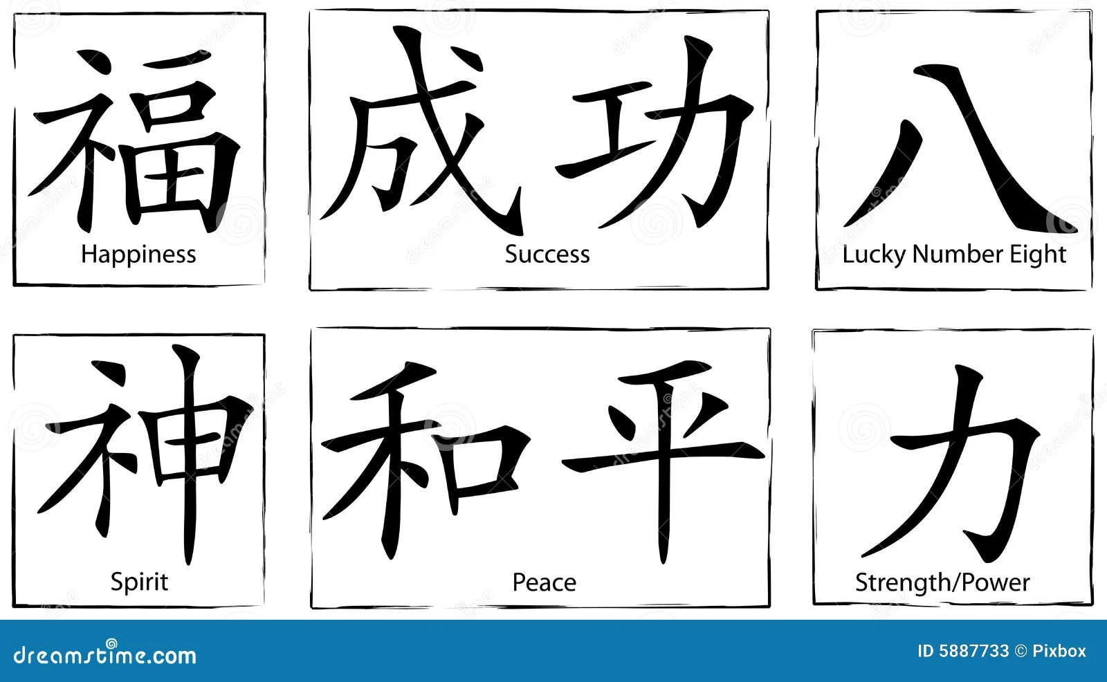 Símbolos Y Cartas Chinos Fotos de archivo - Imagen: 5887733