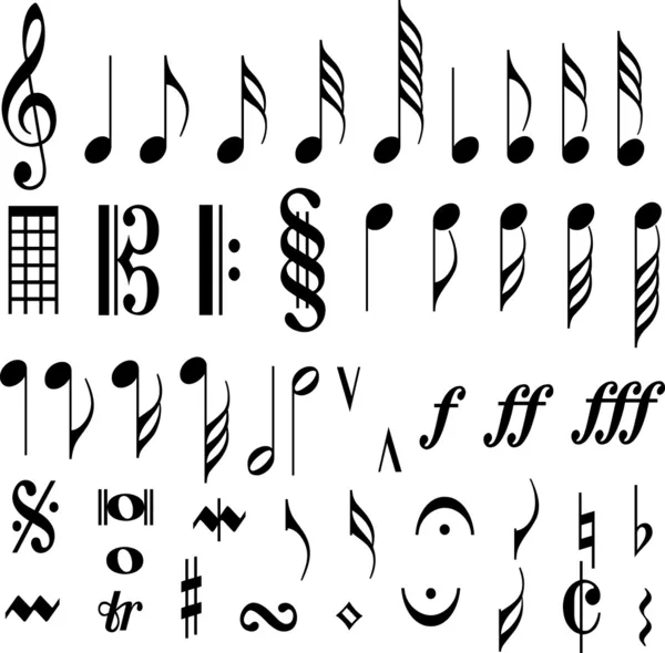 Símbolos musicales — Vector stock © milagli #11993772 Símbolos musicales — Vector stock © milagli #11993772