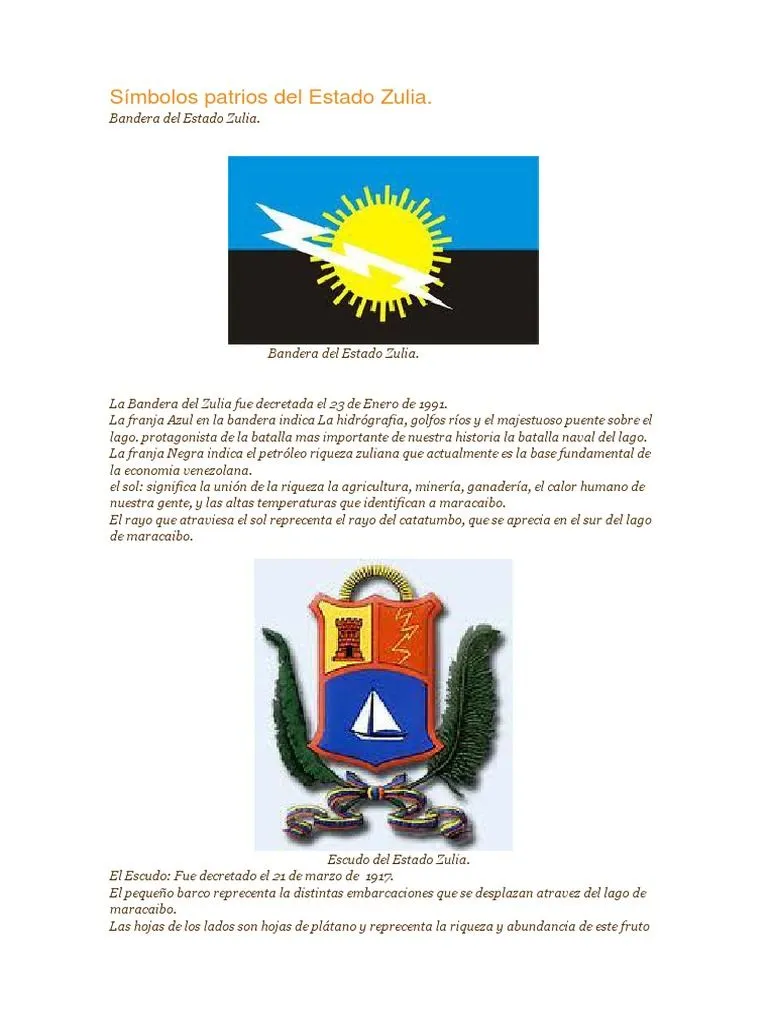 Símbolos Patrios Del Estado Zulia | PDF | Naturaleza Símbolos Patrios Del Estado Zulia | PDF | Naturaleza