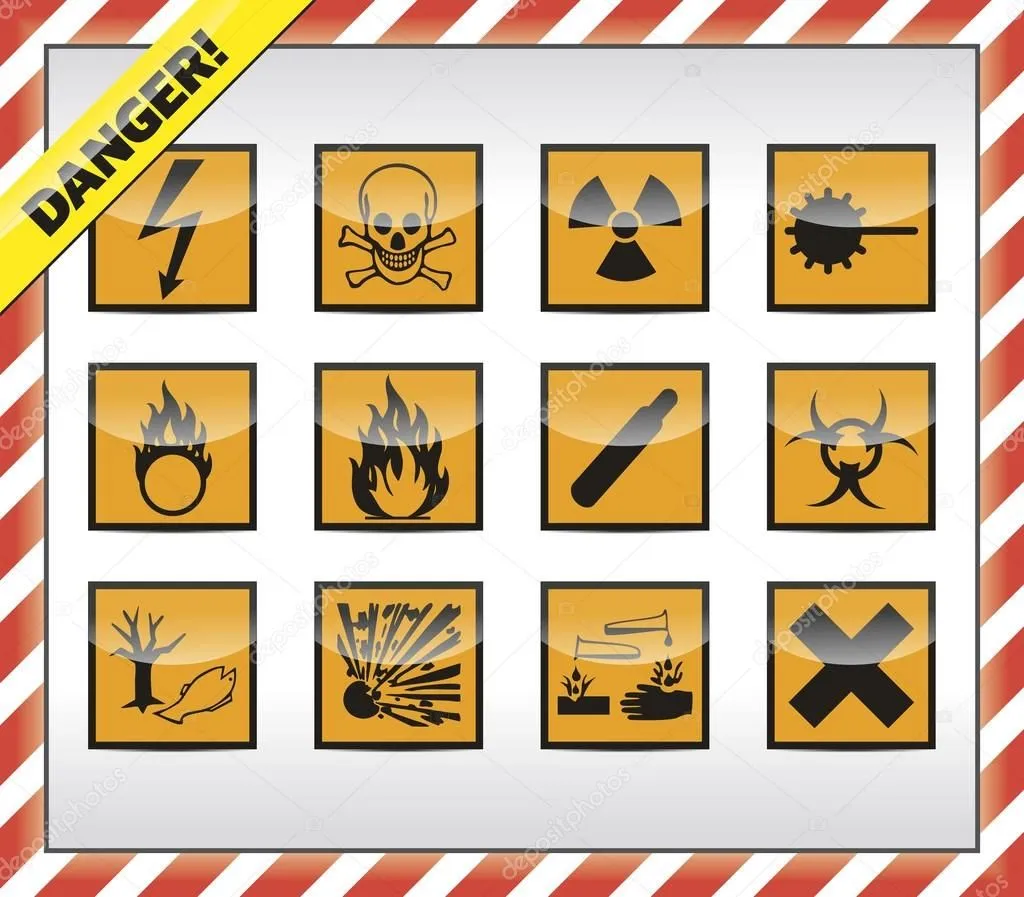 símbolos de peligro — Vector stock © akaprinay # símbolos de peligro — Vector stock © akaprinay #