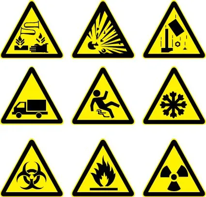 Símbolos de prevención en vector - recursos WEB & SEO Símbolos de prevención en vector - recursos WEB & SEO