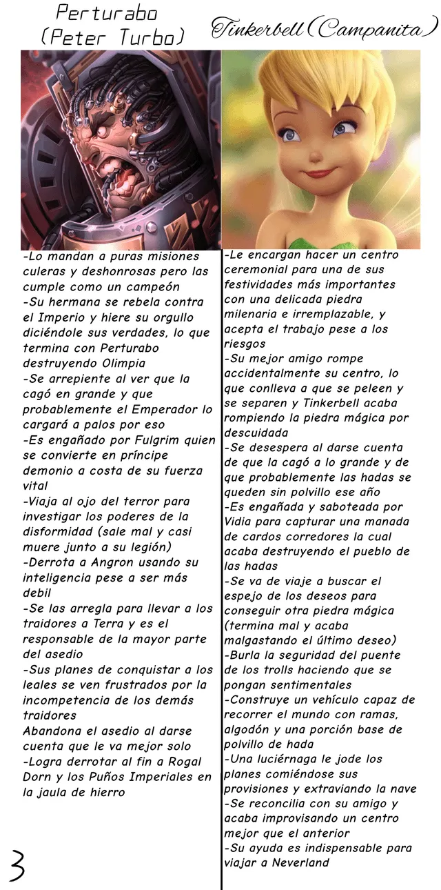 Similitudes entre Perturabo y Tinkerbell (Disney) : r/Warhammer40kEsp Similitudes entre Perturabo y Tinkerbell (Disney) : r/Warhammer40kEsp