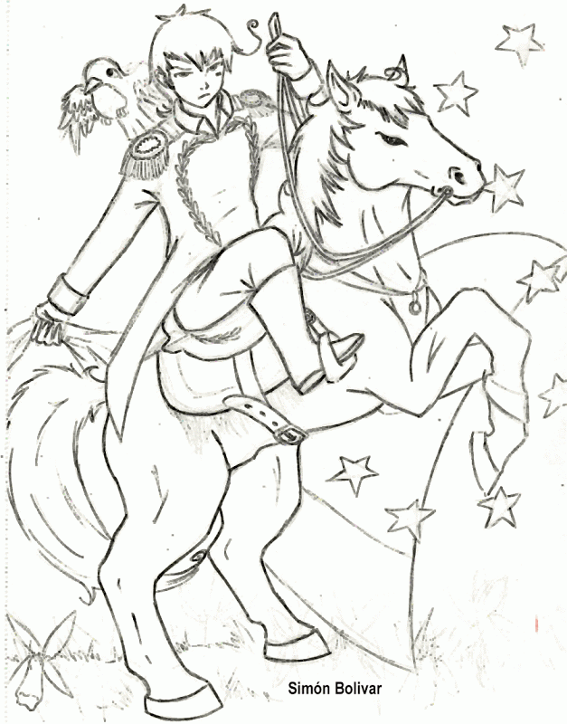 Simón Bolívar Para colorear II