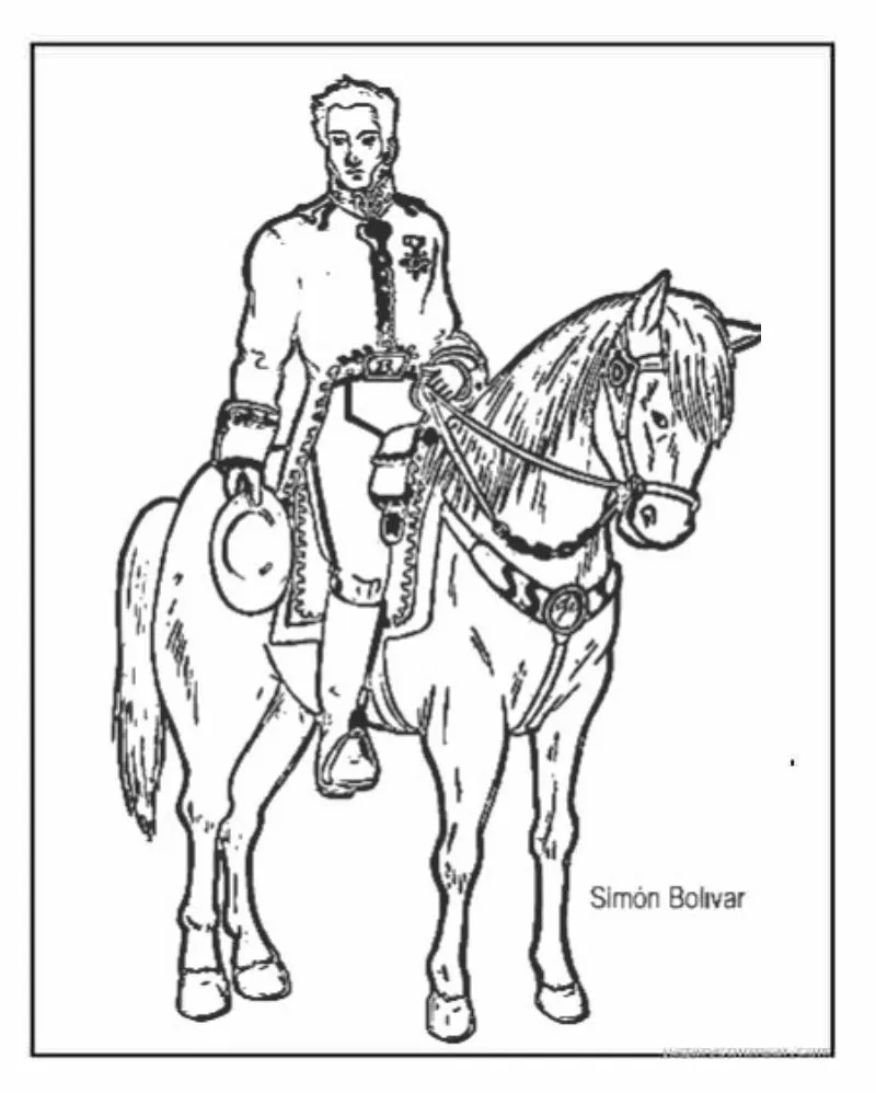 Simón Bolivar dibujos a colorear para niños | Busco imagenes