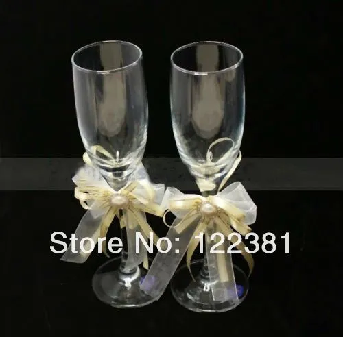 simplemente arco de la boda gafas tostado para la decoración de la ...