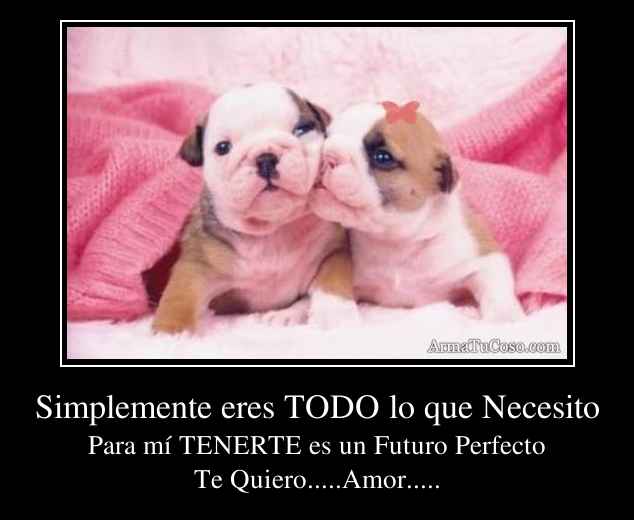 Simplemente eres TODO lo que Necesito