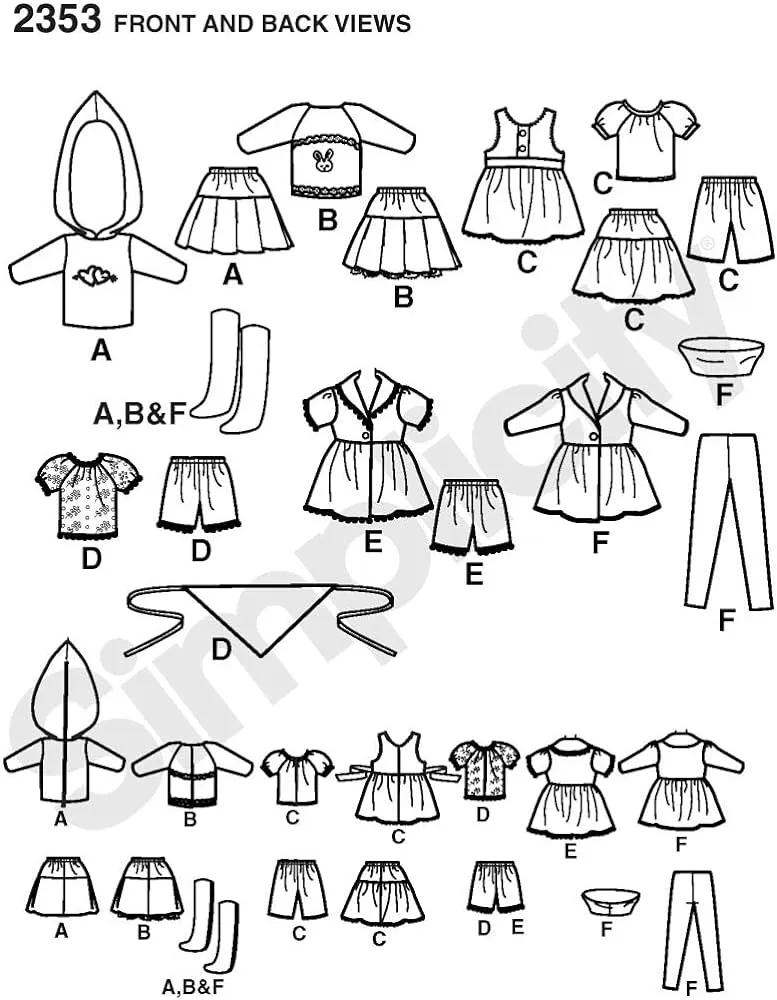Simplicity 2353 Blythe - Patrones de Costura para Ropa de muñecas (Talla única) : Amazon.com.mx: Hogar y Cocina Simplicity 2353 Blythe - Patrones de Costura para Ropa de muñecas (Talla única) : Amazon.com.mx: Hogar y Cocina