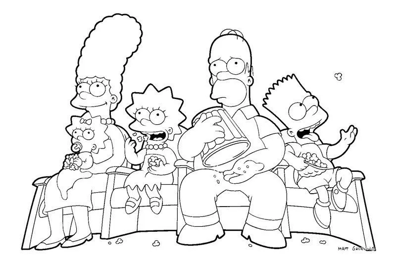 Dibujos para colorear de Los Simpsons en Los Simpsons 360 Dibujos para colorear de Los Simpsons en Los Simpsons 360