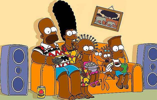 Los Simpsons' se vuelven negros para el estreno de la serie en ... Los Simpsons' se vuelven negros para el estreno de la serie en ...
