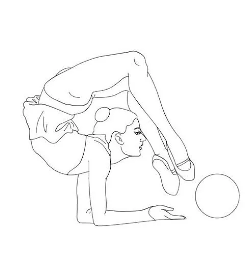 Dibujos de gimnasia para colorear