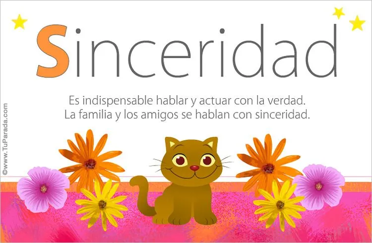Sinceridad. Valores humanos, ver tarjetas, postales virtuales Sinceridad. Valores humanos, ver tarjetas, postales virtuales