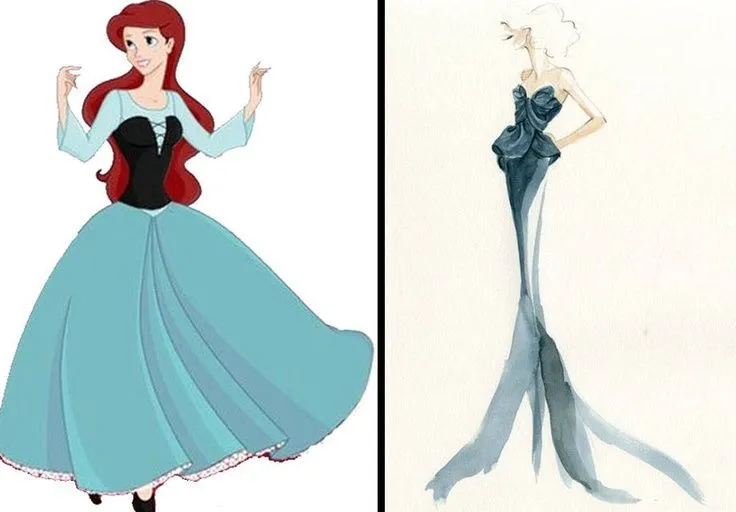 La sirenita Ariel, la firma Marchesa fue literal visualmente ...