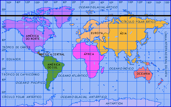 Planisferio con nombres y a color - Imagui