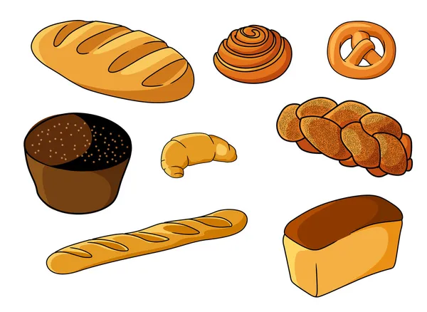 Sistema clasificado de panadería fresca de dibujos animados ... Sistema clasificado de panadería fresca de dibujos animados ...