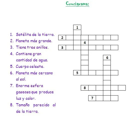 sistema solar: ACTIVIDADES sistema solar: ACTIVIDADES
