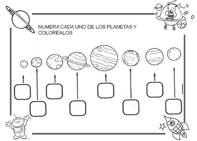 Ciclo Escolar: El Sistema Solar - Dibujos para colorear. Ciclo Escolar: El Sistema Solar - Dibujos para colorear.
