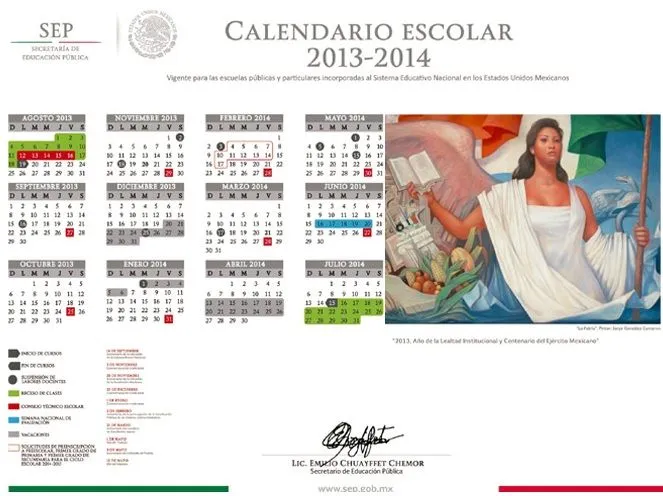__SITIO PARA EL MAESTRO__: CALENDARIO ESCOLAR 2013 - 2014 __SITIO PARA EL MAESTRO__: CALENDARIO ESCOLAR 2013 - 2014