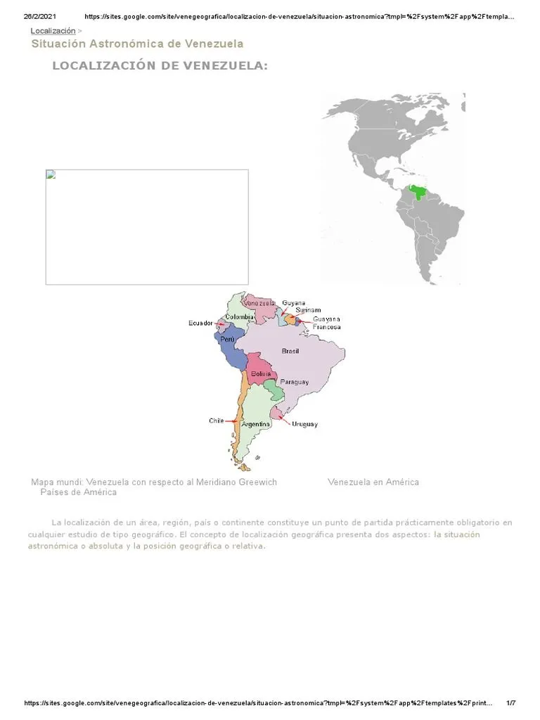 Situación Astronómica de Venezuela | PDF | Zona tropical | Clima Situación Astronómica de Venezuela | PDF | Zona tropical | Clima