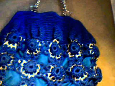 bolsa tejida con fichitas - YouTube